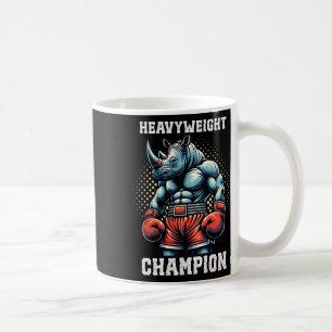 Taza De Café Boxer Gift Pesado Campeón Boxeo Rinoceronte