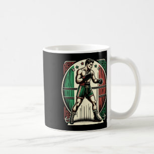 Taza De Café Boxer italiano - Bandera de boxeo de época Italia