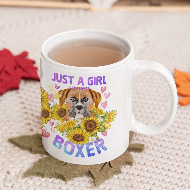 Taza De Café Boxer Lover Sunflower Dog Trainer Floral (Subido por el creador)