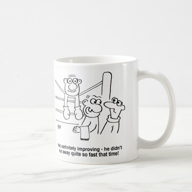 Taza De Café Boxer On the Ropes Personalizado (Derecha)