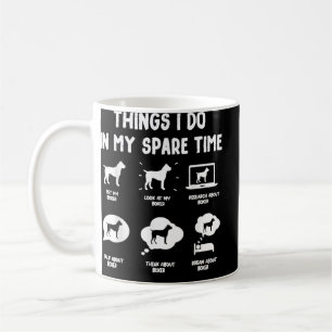 Taza De Café Boxer Things Do Spare Time Funny Dog Mom Dad