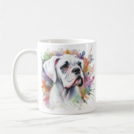 Taza De Café Boxer Whimsical Boxer De Boxer Joy Ink Spattered