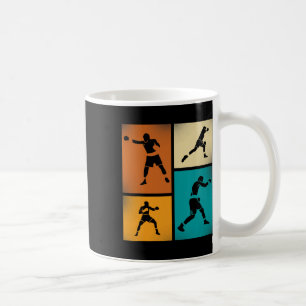 Taza De Café Boxing Champion Silhouette Retro Style Art