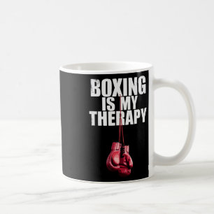 Taza De Café Boxing Es Mi Terapia Cita Boxeo Kickboxing Boxeado