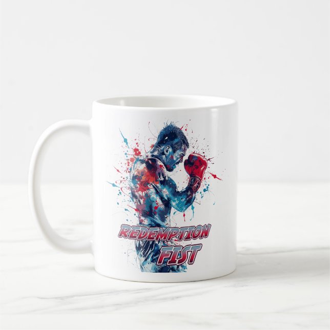 Taza De Café Boxing Fans Graphic and Text (Izquierda)