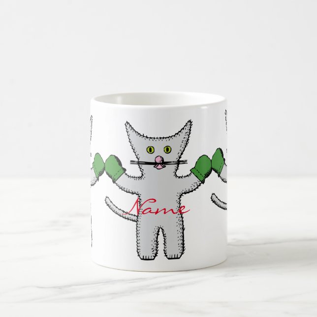 Taza De Café Boxing Kitten con Mittens_Cove (Centro)