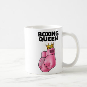 Taza De Café Boxing Queen Boxeo de Mujeres Chicas Boxeadoras Bo
