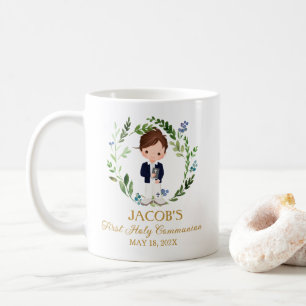 Taza De Café Boy First Communion Favor - Navy Suite