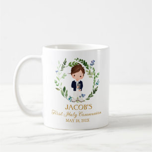 Taza De Café Boy First Communion Favor - Navy Suite