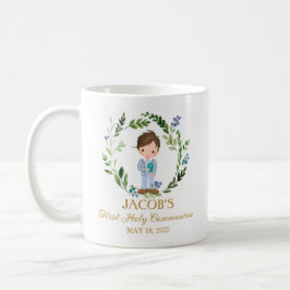 Taza De Café Boy First Holy Communion Ceramic Mug 11 oz