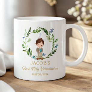 Taza De Café Boy First Holy Communion Ceramic Mug 11 oz