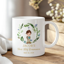 Taza De Café Boy First Holy Communion Ceramic Mug 11 oz