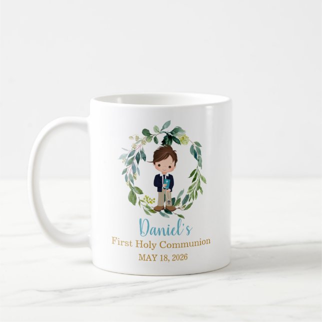 Taza De Café Boy First Holy Communion Favors Mug Keepsake (Izquierda)
