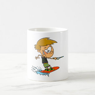 Taza De Café Boy Wakeboarding Diversión Deportes Acuáticos