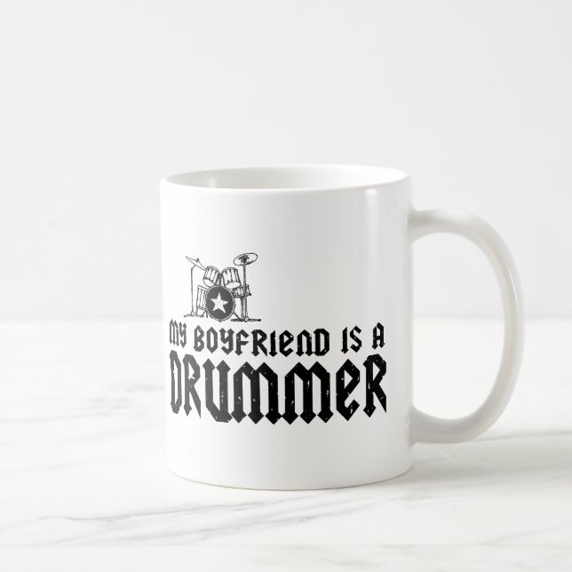 Taza De Café Boyfriend es Drummer (Derecha)