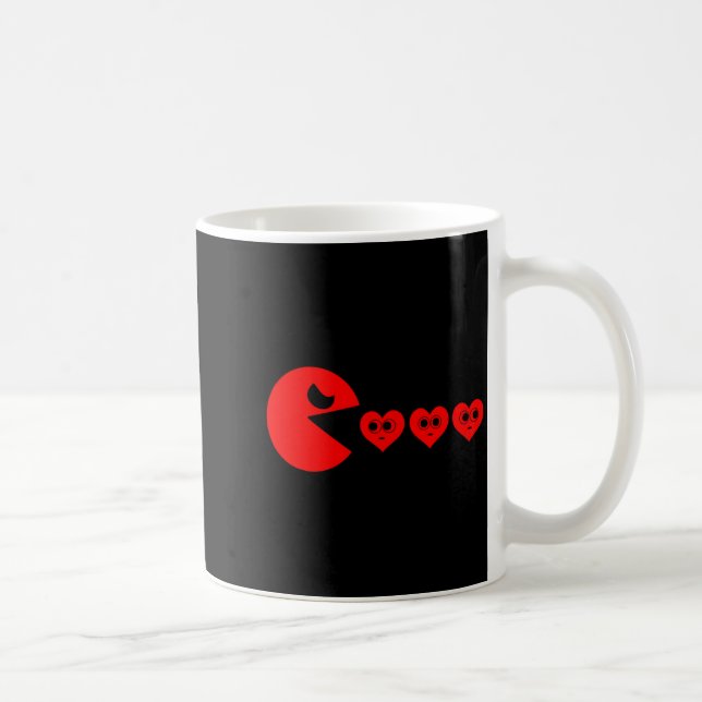 Taza De Café Boys Kids Valentines Day Hearts Eating Funny Gamer (Derecha)