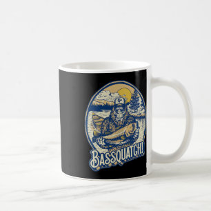 Taza De Café ¡Bquatch! B Fisherman Sasquatch Funny Bigfoot Fish