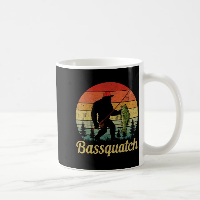 Taza De Café Bquatch B Fishing Humor Bigfoot Ufo Sasquatch  (Derecha)