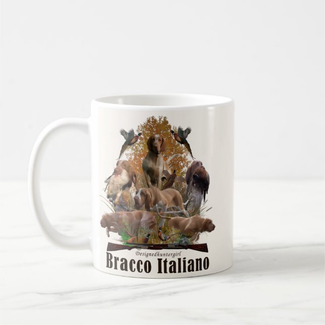 Taza De Café Bracco italiano tapestry faux canvas impresión acr (Izquierda)