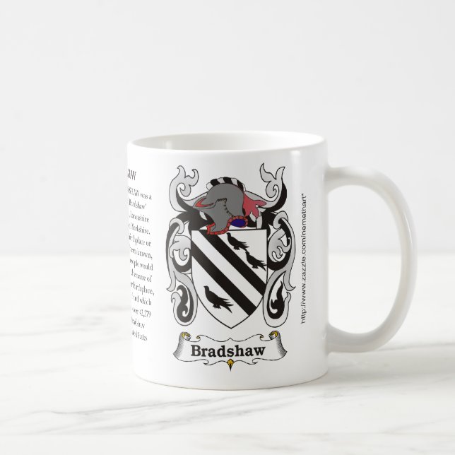 Taza De Café Bradshaw, el origen, significado y el escudo (Derecha)