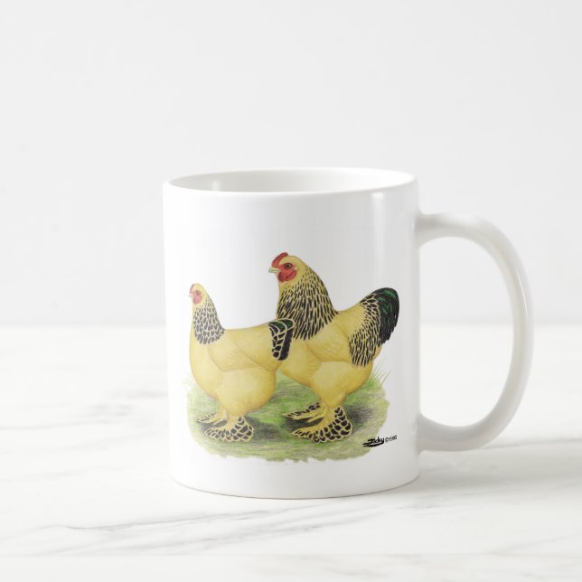 Taza De Café Brahmas:  Gallos de color de ante (Derecha)