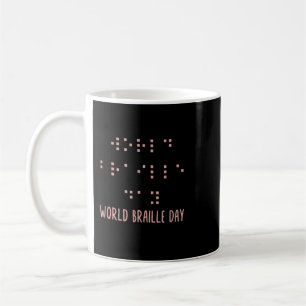 Taza De Café Braille Shirt, Día Mundial de Braille, Braille Awa