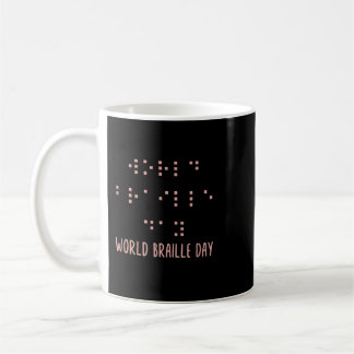 Taza De Café Braille Shirt, Día Mundial de Braille, Braille Awa