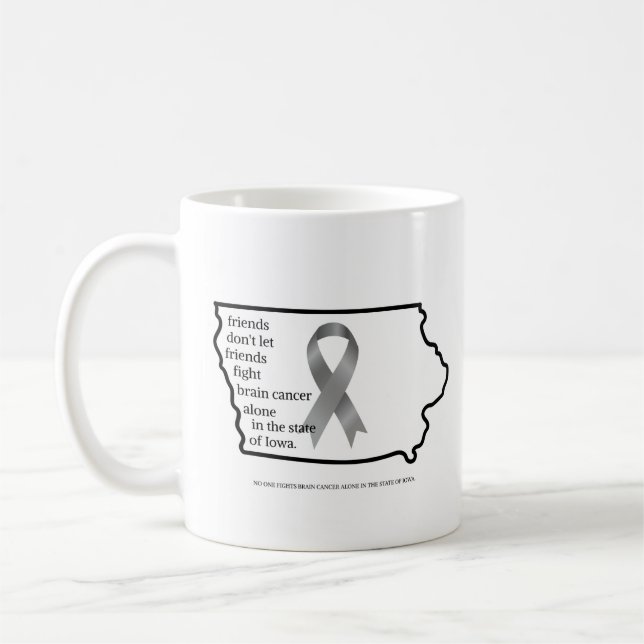 Taza De Café Brain Cancer Awareness in Iowa (Izquierda)