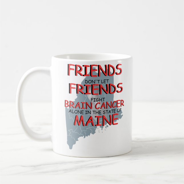 Taza De Café Brain Cancer Awareness in Maine (Izquierda)