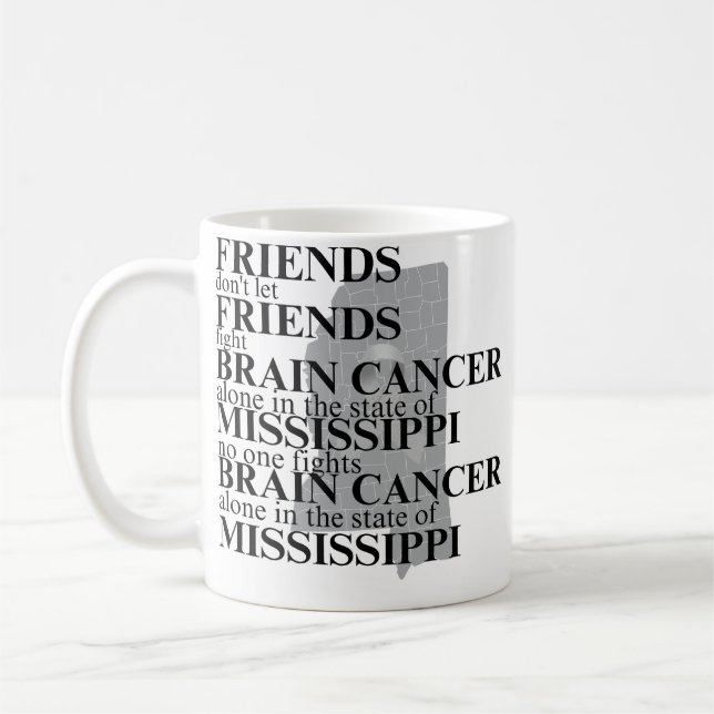 Taza De Café Brain Cancer Awareness in Mississippi  (Izquierda)