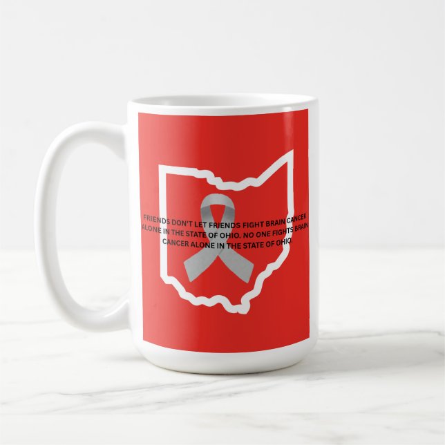 Taza De Café Brain Cancer Awareness in Ohio (Izquierda)