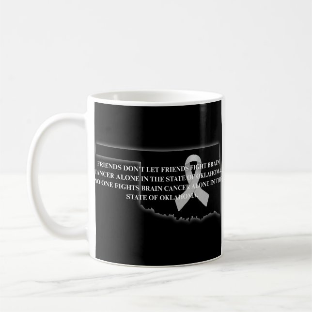 Taza De Café Brain Cancer Awareness in Oklahoma  (Izquierda)