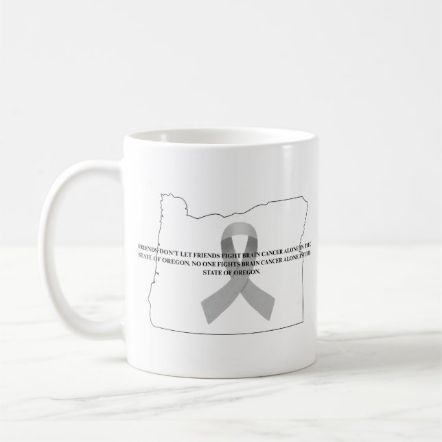 Taza De Café Brain Cancer Awareness in Oregon  (Izquierda)