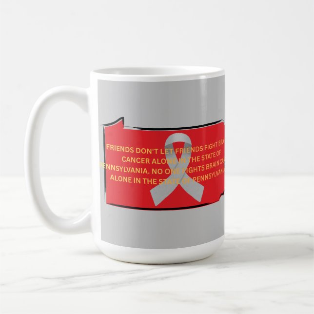 Taza De Café Brain Cancer Awareness in Pennsylvania  (Izquierda)