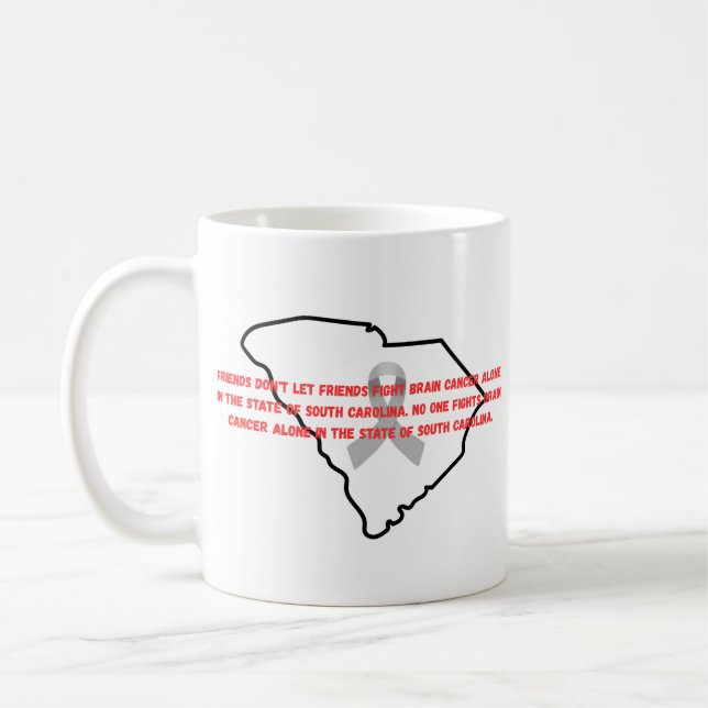 Taza De Café Brain Cancer Awareness in South Carolina  (Izquierda)