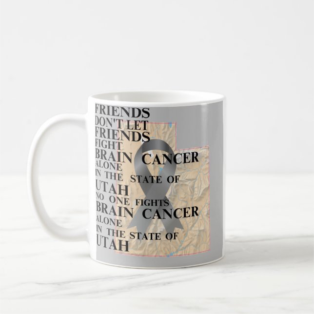 Taza De Café Brain Cancer Awareness in Utah (Izquierda)