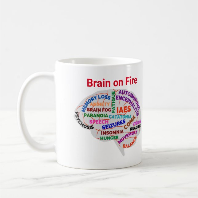 Taza De Café Brain on Fire AE Awareness Month 2023 Mug (Izquierda)