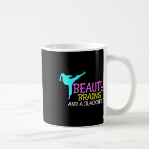 Taza De Café Brains de belleza Black Belt Karate Regalo de arte