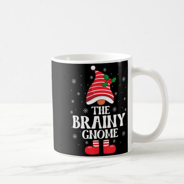 Taza De Café Brainy Gnome Christmas Family Matching Group Funny (Derecha)