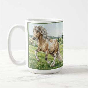 Taza De Café Brana Pinto Palomino Acuarela Islandesa