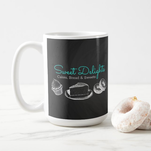 Taza De Café Branding Chalkboard (Con donut)