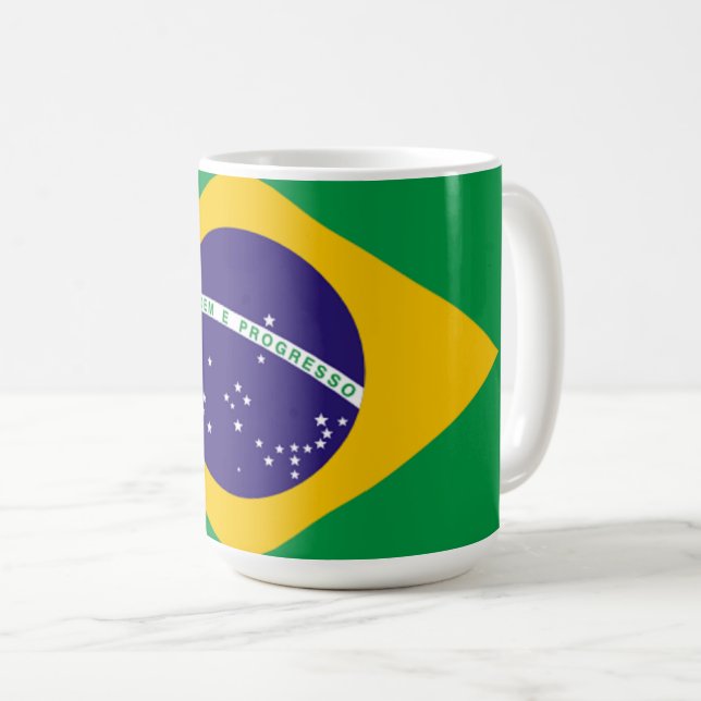 Taza De Café Brasil: Bandera de Brasil (Anverso derecho)