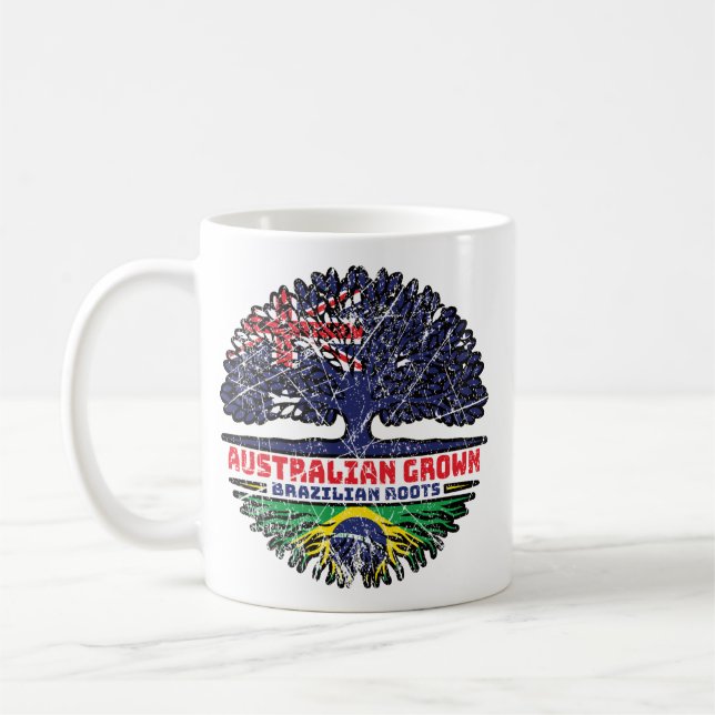 Taza De Café Brasil: Raíces de árboles australianos en Australi (Izquierda)