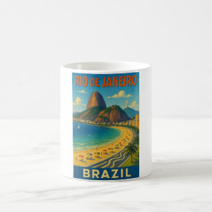 Taza De Café Brasil Río de Janeiro Original Artwork Mug