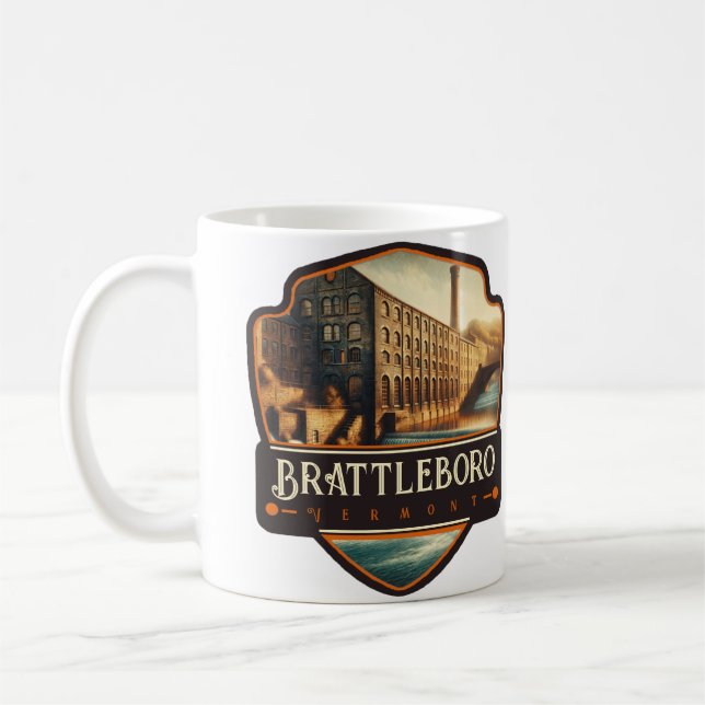 Taza De Café Brattleboro, Vermont | Antiguo (Izquierda)