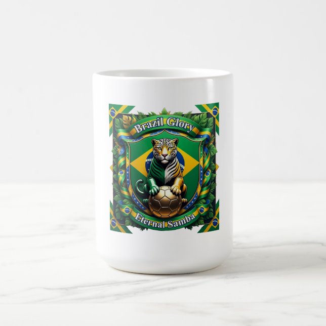 Taza De Café Brazil Eternal Jaguar Ascent, Brazilian Gift (Centro)