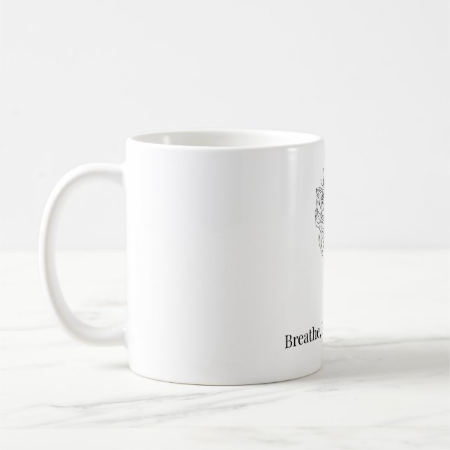 Taza De Café Breathe, Believe, Become (Izquierda)