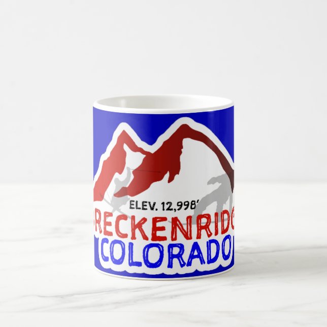Taza De Café Breckenridge CO Skiing  Mug (Centro)