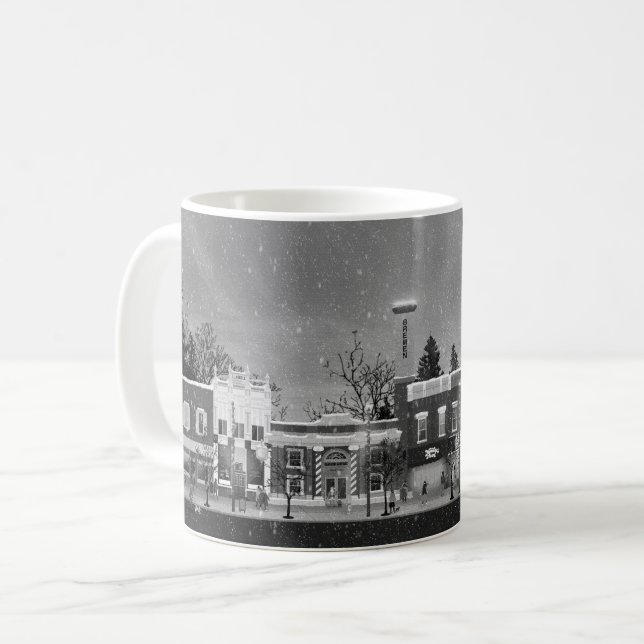 Taza De Café Bremen, en BW 'Winter Wonderland' café tafetán (Anverso izquierdo)
