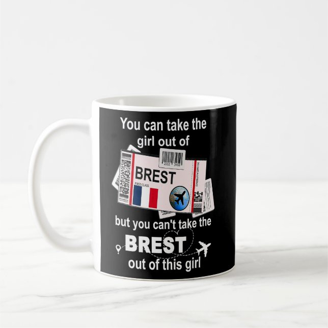 Taza De Café Brest Boarding Pass Brest Chica Brest (Izquierda)